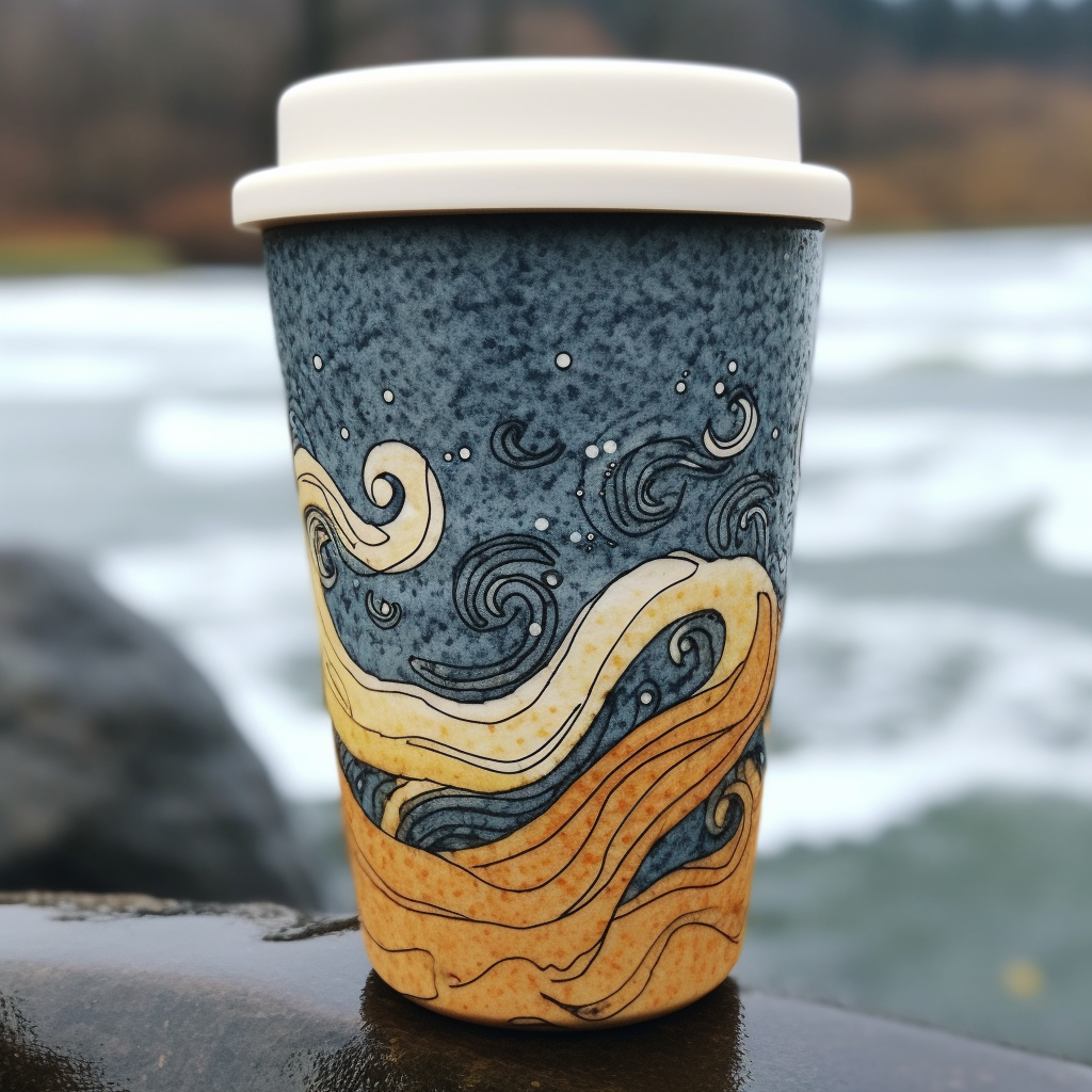 Ceramic travel coffee cup