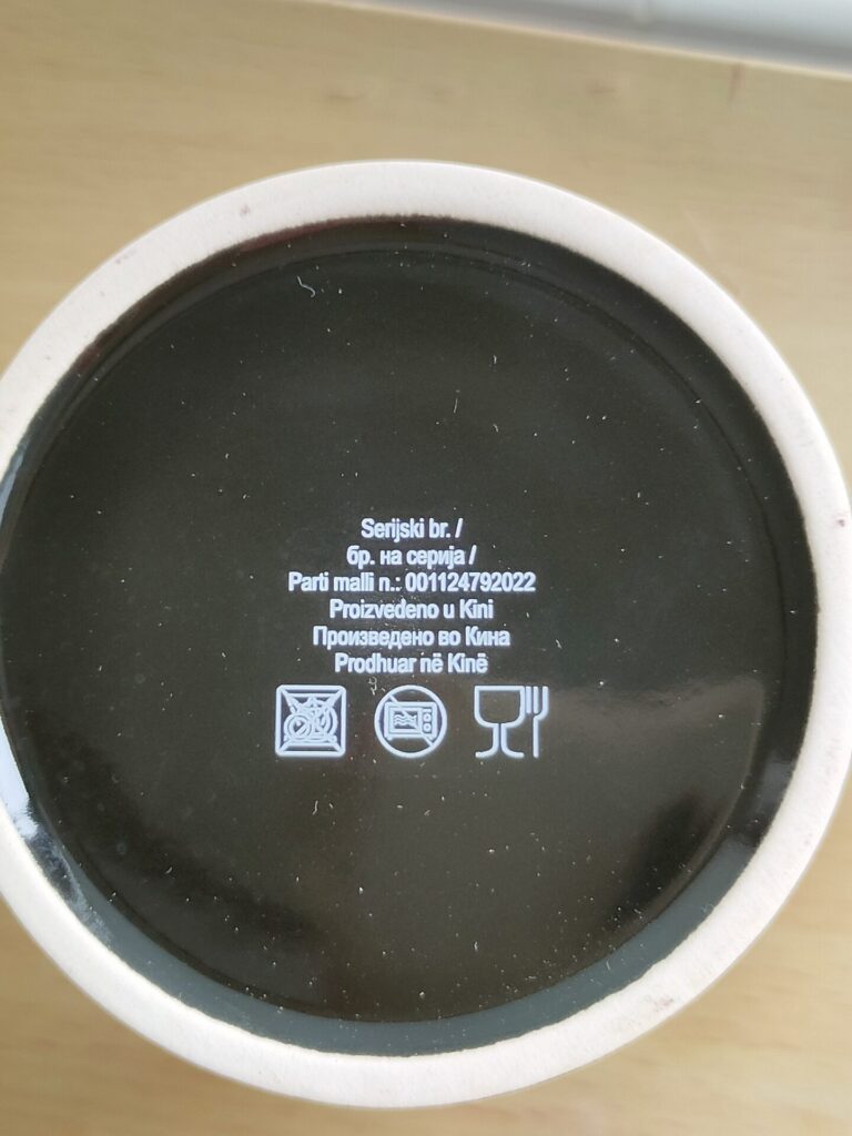 Oreo Ceramic Coffee Mug Bottom With Dishwasher and Microwave label